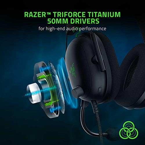 Razer Blackshark V2 - USB Ses Kartlı Premium E-Spor Kulaklığı (Triforce 50mm Sürücüler, HyperClear Kardiyod Mikrofon, Gelişmiş Pasif Gürültü Engelleme, THX Spatial Audio) Özel Sürüm - Görsel 3