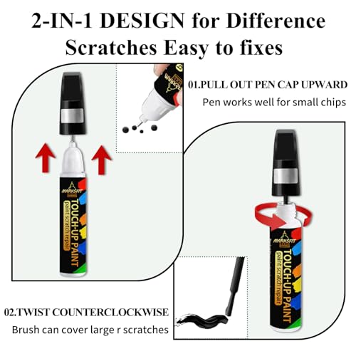 Glacier Silver Metallic(A83) Touch Up Paint For BMW Exact Match-Chips and Nicks 2 in 1 Car Paint Pen Scratch Rapair for X5/X4/iX3/X3/X2/X1/5/1 Series