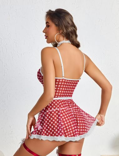 Avidlove Womens Maid Lingerie Sexy Cosplay Lingeries French Maid Costume - image 2