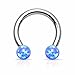 Synthetic Opal WildKlass Horseshoe 316L Surgical Steel Circular Barbell