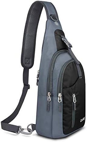 CARQI Sling Bag Shoulder Backpack Crossbody Purse for Hiking Camping (Small-8"X4"X15", huaseblack)
