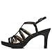 Naturalizer Womens Baylor Strappy High Heel Dress Sandal Black Smooth 7 M