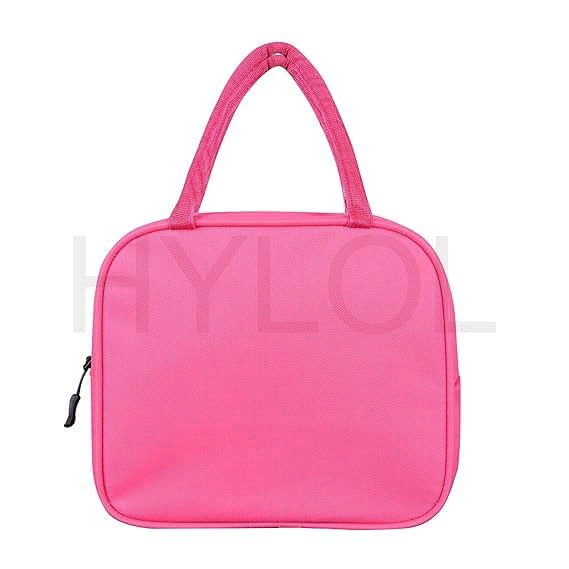 Image of Lunch Bag for Office Women Tiffin Box Bag Lunch Bag Thermal Insulated Waterproof and Reusable Lunch Bag for Men Women Office, School and Travel (Pink, Solid)