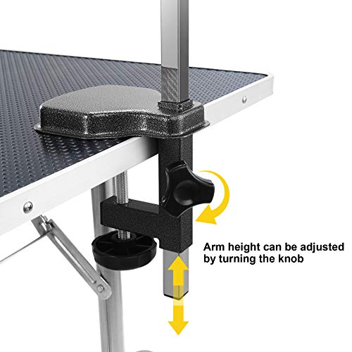 FARRAY 43” Heavy Duty Pet Dog Grooming Table, Professional Foldable Dog Trimming Table with Adjustable Arm, Noose & Mesh… - Image 4