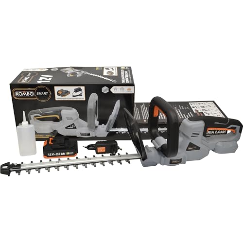 KOMBO Smart – Cortasetos a batería 12 V con batería 2.0 Ah – Potente, ligero e inalámbrico