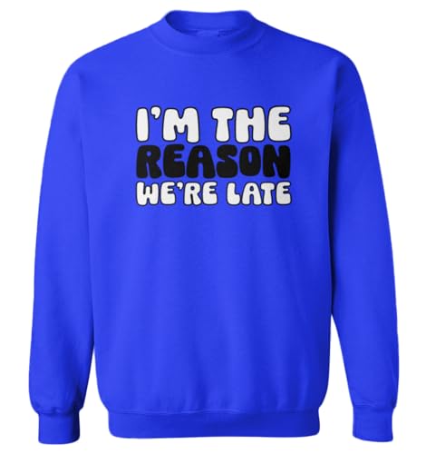 Tcombo I'm The Reason We're Late - Running Late Toddler Fleece Crewneck Sweater
