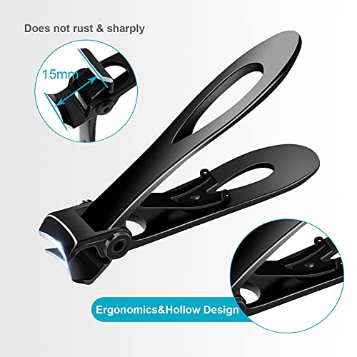 Thick Toenail Clippers, Podiatrist Toe Nail Clippers For Ingrown & Thick & Men & Seniors Toenail And Nail Surgical Grade Stainless Steel Toenail Trimmer Nipper (Black) #TOP3