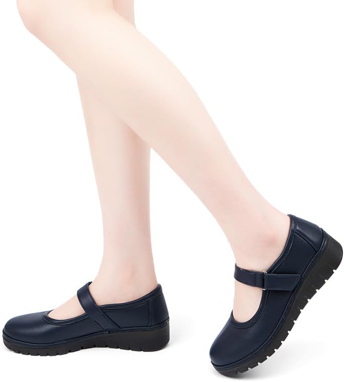 VJH confort Women s Mary Jane Flats, Breathable Comfort Round Toe Low Heel Slip-on Light Weight Walking Shoes - Image 2