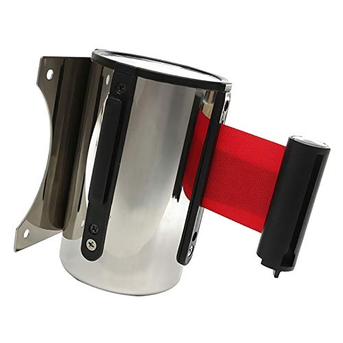 Absperrband 2m Einziehbar - Edelstahl Wandmontage Für Warteschlangen