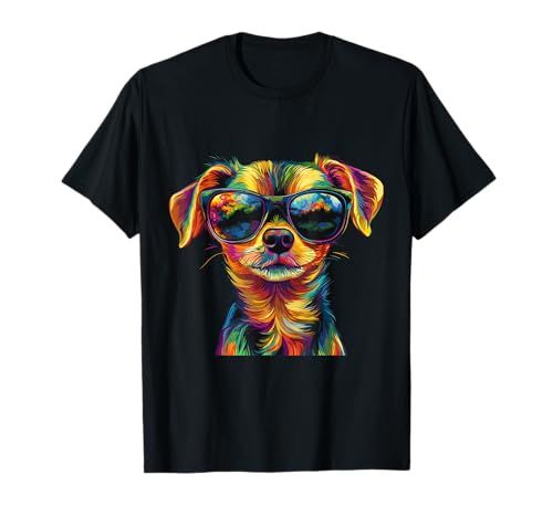 Chiweenie Lovers Design Pop Art Gafas de sol divertidas Chiweenie Camiseta