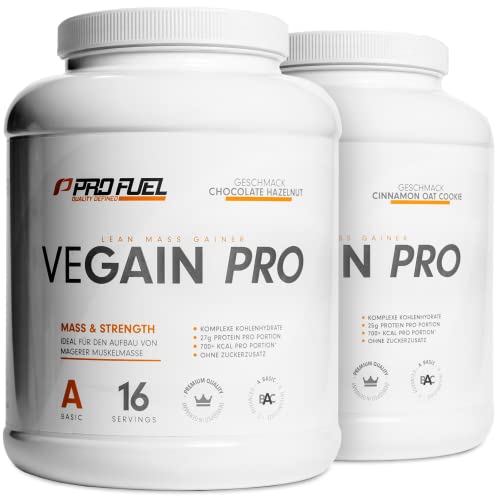 Weight Gainer CHOCOLATE HAZELNUT + CINNAMON OAT COOKIE - 2er Mix-Pack - 2x 2,2kg Mass Gainer - 100{81fe0821c60075cda5a3324c5c7f53f2bd21110ab911b37fbbe97d5ec5ed834c} Vegan - komplexe Kohlenhydrate + veganes Protein - optimal für den Muskelaufbau - sehr lecker Weight Gainer CHOCOLATE HAZELNUT + CINNAMON OAT COOKIE - 2er Mix-Pack - 2x 2,2kg Mass Gainer - 100{81fe0821c60075cda5a3324c5c7f53f2bd21110ab911b37fbbe97d5ec5ed834c} Vegan - komplexe Kohlenhydrate + veganes Protein - optimal für den Muskelaufbau - sehr lecker