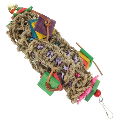 Toyvian Parrot Swing Chew Lovely Cage Hanging for Birds and Biting Plaything for Parrots Cockatiels and Budgies Keeps Birds Entertained and Active