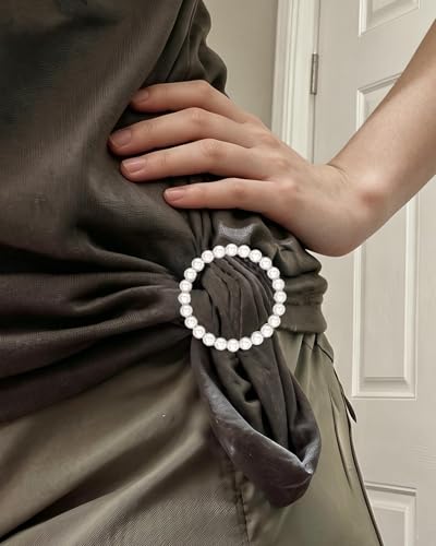 Image of 4PCS Scarf Ring Clips for Women Shirt Clips to Tighten Fashion Accessories