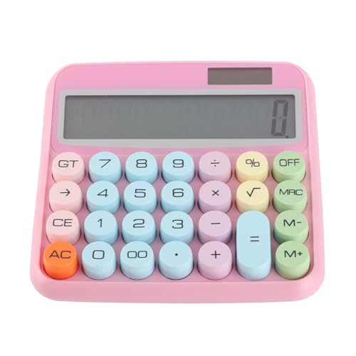 Calculadora básica con pantalla LCD grande de alta legibilidad y botones tipo máquina de escribir