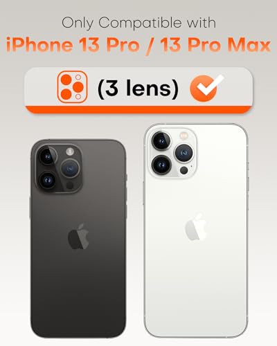 Image of TOCOL Camera Lens Protector for iPhone 13 Pro Max /iPhone 13 Pro Tempered Glass HD Individual Scratch Resistant Camera Cover Accessories Case Friendly 2 Pack(Clear)