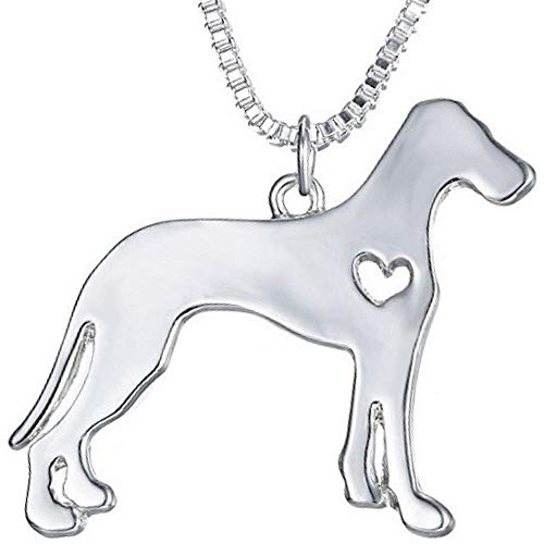 Soul Statement Dog Gifts for Women: Necklace Pendents Silver Dogs Charm (Great Dane)