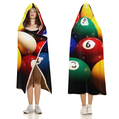 Cape à capuche de voyage imprimé billard pour bureau et canapé - 3