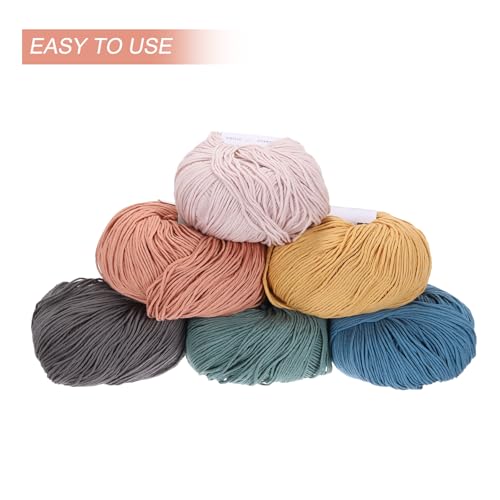 Hilo de algodón 100% suave para tejer pack de 2 madejas de 50g para ganchillo 5