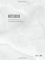 Lined Notebook 6x8: Marble White, Journal Notebook with Date, Smart Design, Ruled, Medium, Soft Cover, Numbered Pages 1722802146 Book Cover