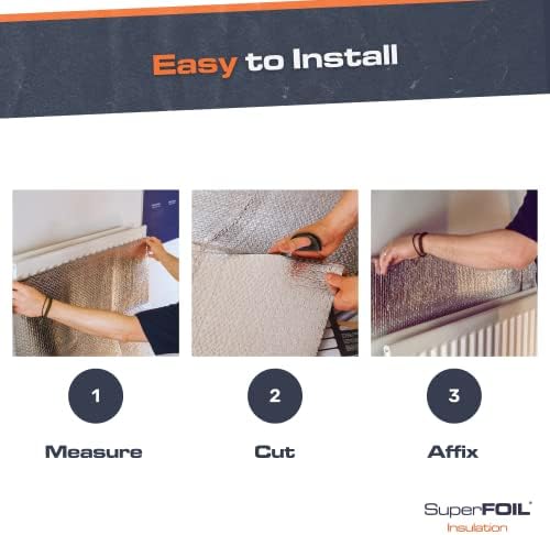 SuperFOIL Multipurpose Foil Insulation 0.6m x 25m - Energy Saving Reflective Bubble Foil DIY Wrap