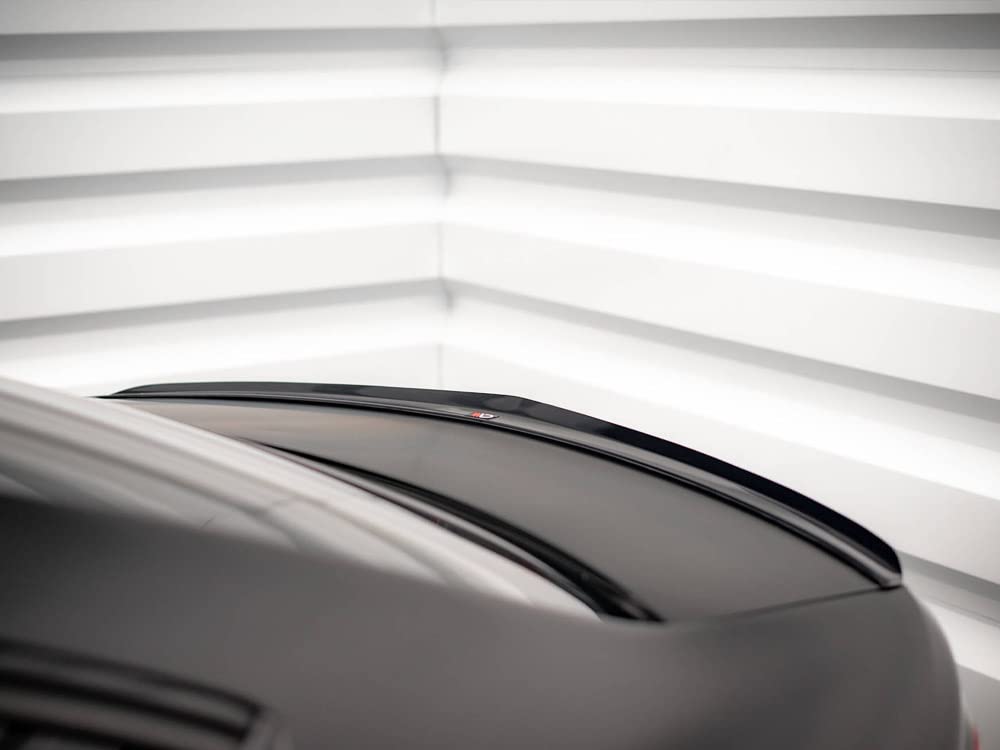 Maxton Design Heckspoiler Lippe für Mercedes C-Klasse W204 / C204 Standard/AMG-Line (2007-2014) Hochglanz schwarz