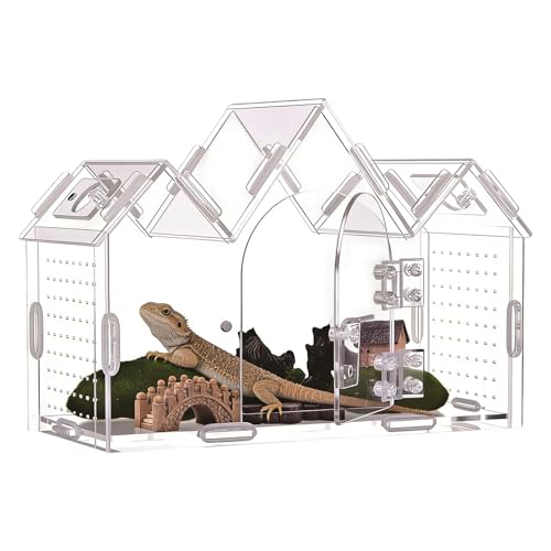 Jumping Spider Enclosure | Clear Acrylic Terrarium Box with Magnetic | Acrylic Jumping Spider Enclosure | for Mantis Reptile Sna