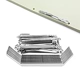 50 Packs Filing Strip Fastener Filing Clip,80mm Prong Paper Fasteners Metal File Fastener Binder Clip Paper Fasteners Loose-Leaf Binding Clamp,Folder Accessories for Home,Work and School Use(Silver)