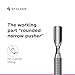 Staleks Beauty & Care Manicure Pusher 30 Type 2 – Rounded Pusher and Straight Blade – Dual-Sided Stainless Steel Tool
