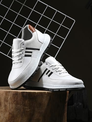 Image of STANPHORD Mens Velocity Casual Lace Up Sneakers Shoes Perfect for Training | Walking | Running | Sneakers | Stylish Outdoor Shoes | Daily & Occasion Wear | Smart & Trendy | Comfortable