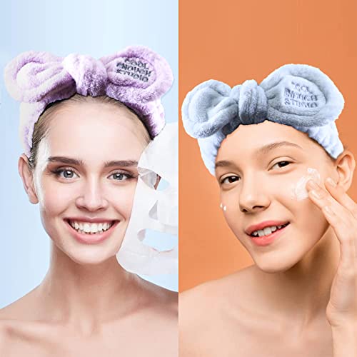 RIQQQ-Bandeau-de-Maquillage-Spa-Bande-de-Cheveux-Femme-Serre-tete-de-Elastique-Facial-Headband-pour-Lavage-de-Visage-Bain-Sports-Beaute-Soin-de-Peau