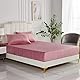 Damier Plüsch Spannbettlaken 90x200x30cm Rosa Altrosa Winter Warme Flauschige Bettlaken Cashmere Touch Spannbetttuch Geeignet für 30cm Matratze