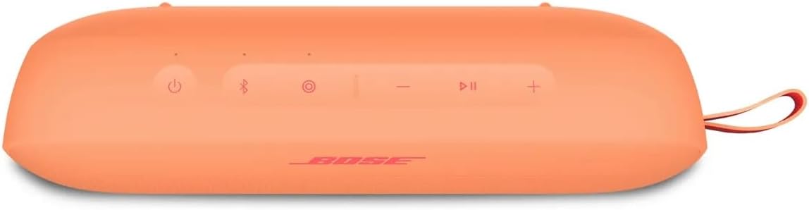 Bose SoundLink Flex Portable Bluetooth Speaker (2nd Gen), Outdoor Speaker with Hi-Fi Audio, Up to 12 Hours Battery, Waterproof and Dustproof, + Slinger Hard Travel Case & USB Plug (Sunset Peach) image 4