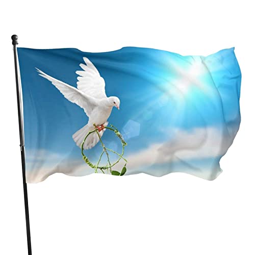 Friedensfahne 150x90cm Flagge der Friedenstaube große Polyester-Flagge,...