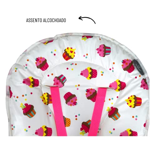 Cadeira Cadeirão Refeição Alimentação Criança Rosa