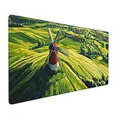 Rustikal Landschaft Mauspad, Large XXL Mouse Pad 600x300x3mm Tastatur Matte, Groß WassXerdicht Anti-Rutsch Mauspad, Erweiterter Schreibtisch Schutz Mauspad für Geschenk Weiblich Home Office k-431