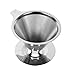 ASHATA Kaffeefilter/Filterhalter, Permanentfilter Edelstahl Wiederverwendbar Handfilter Kaffee Filter,Kaffeefilter Dauerfilter Doppelschicht Mesh Permanent Kaffee Filter für 1 bis 2 Tassen Kaffee