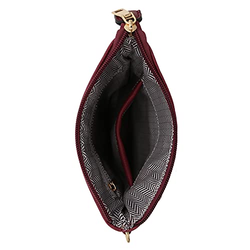 Image of Isabelle Small Lightweight Shoulder Bag for Women, Mini Multi Zipper Pocket Crossbody Handbag with Adjustable strap