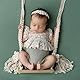 Xanewza Babyschaukel Neugeborenen Fotografie Requisiten Schaukel Prop Holz Baby Foto Requisiten Kleine Hölzerne Schaukel Baby Fotoshooting Requisiten für Studio Zubehör