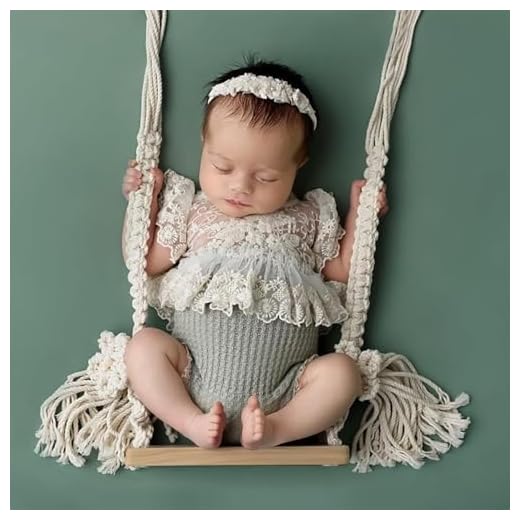 Xanewza Altalena neonato Fotografia Puntelli Altalena Prop Legno Bambino Foto Puntelli Piccoli In Legno Altalena Bambino Servizio Fotografico Accessori di Scena per Studio Accessori