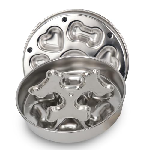 Slow Feeder Dog Bowl Stainless Steel - Double-Sided Rotating Puzzle Design, 2 Cup Capacity for Medium & Large Dogs, Anti-Choking, Non-Slip Base, Dishwasher Safe - image 8