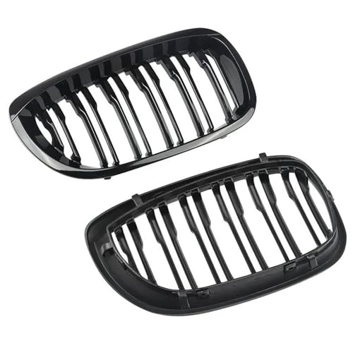 Parrilla delantera para E46 Coupé Cabrio 2003-2006, rejilla de 2 listones negro brillante