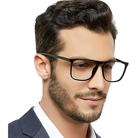 OCCI CHIARI Mens Reading Glasses 1.5 Large Design Retro Reader for Men Fashion Magnifying Glasses Sturdy Hinge (Black,150) Cover
