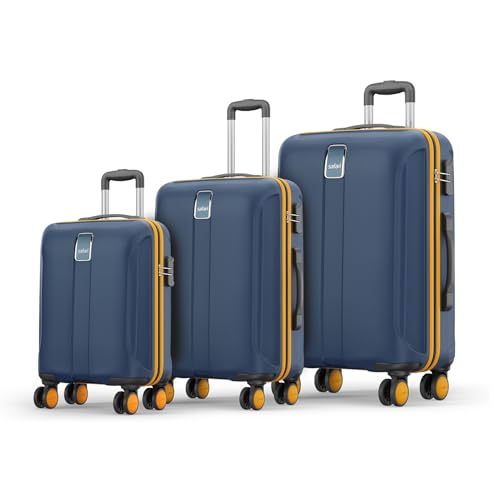 Safari Medium Thorium Neo 8 Wheels 55,66 and 77 Cm Small, and Large 4 Wheel Inline 3 Trolley Bags...