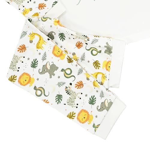 The Baby Box UK Personalised Jungle Pyjamas Girls Boys When I Wake Up I Will Be PJs 1st Birthday (Jungle Sage Safari 1, 1-2 Years) - Image 3