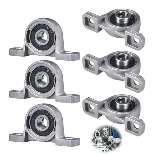 6 Pièces 8mm Roulements de Bloc d'oreiller, Paliers a Semelle Roulements Bloc de Roulement à Roulement à Billes Roulemention Alliage de Zinc Billes Bride...