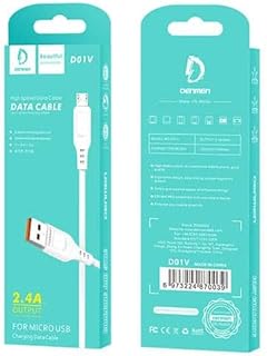 Denmin 1M Micro USB Male-to-Female Data Cable for Android Smartphone - White