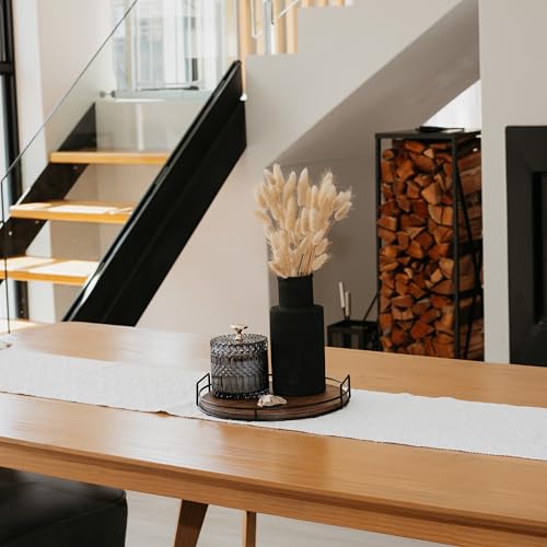 Kibaga KIBA-DECORTRAY-BLACK_24-035A Decorative Wooden Tray thumb #6