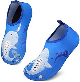 KUBUA Kids Water Shoes Boys Girls Aqua Socks for Toddler Barefoot Swim Beach