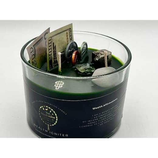Wealth Igniter- Cash Summoning Intention Candle 100% Soy wax 14 oz.