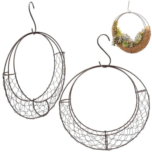 Panier de fleurs d'intérieur suspendu lune, idée cadeau décoration maison - 2